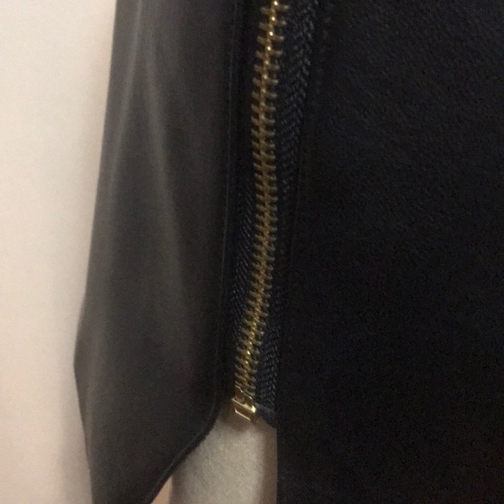AGAIN Black Faux Vegan Leather Mini Skirt - Picture 7 of 8
